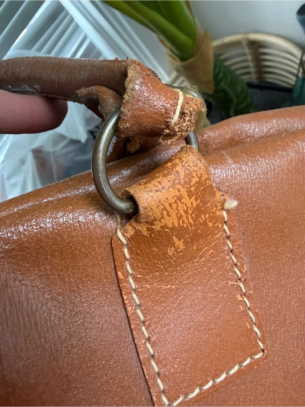 Classic Leather Travel Duffel Bag - Brown